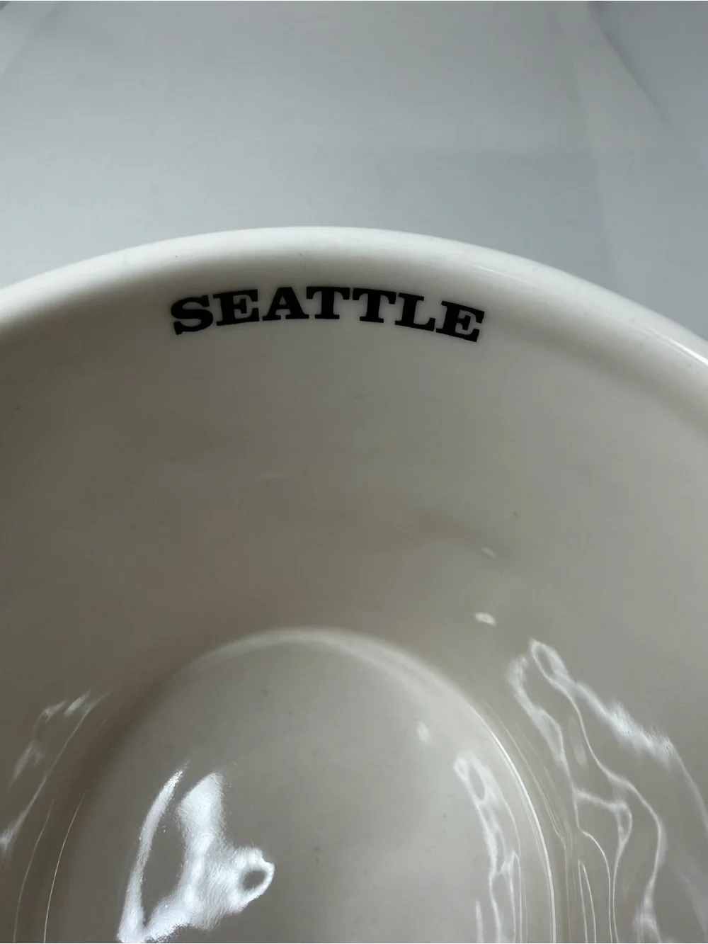 Seattle Skyline Starbucks Collector Series 3D Relief Black White 2012 16 oz Mug